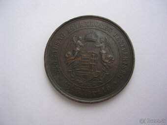 Strieborná a bronzová medaila 1874 ARAD - 4