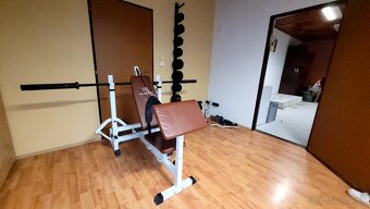 Predám set domácu posilňovňu , činky - 4