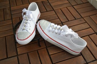 Svadobné tenisky Crystal, veľkosť 37 - 4