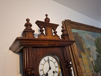 Predám funkčné starožitné polbicie nástenné hodiny Altdeutsc - 4