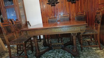 Predám starožitný jedálenský stôl - 4