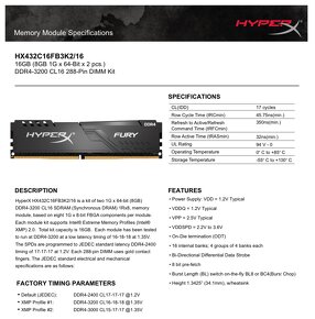 HyperX 8GB + 8GB (16GB Kit) DDR4 - 4
