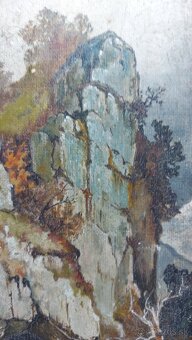 Predám dve staré olejomalby namaľované na dreve 36 € - 4