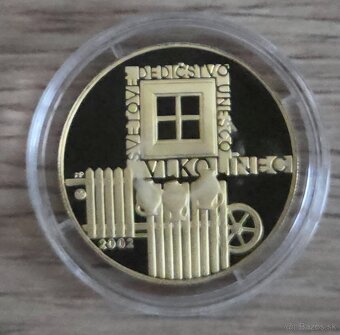Zlatá zberateľská minca 5000 SK Vlkolinec 2002 - 4