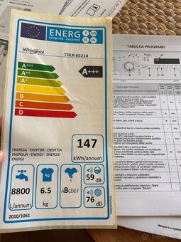 Whirlpool TDLR 65210 - práčka plnená zhora - 4