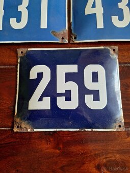 Staré smaltované tabuľky čísla - 4
