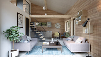 Drevodom E-home 63 mezaninne - modulový, mobilný dom - 4