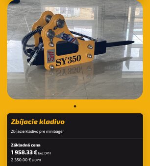 Predam minibager HT08 komplet s 9doplnkami Macao Yanmar MPT - 4