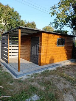 Záhradný domček s prístreškom - 4