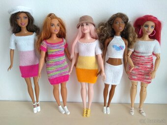 Pre bábiky barbie moletky šaty klobúky čiapky - 4