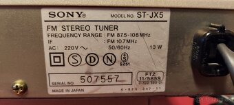 Predám vintage tuner Sony ST-JX5 - 4