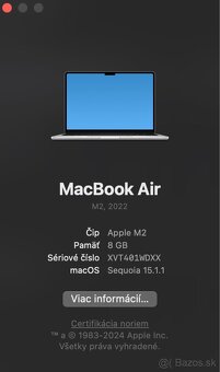 Apple MacBook Air M2 8GB / 256GB – ako nový - 4