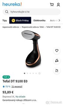 Ručný Naparovač Odevov Tefal Access Steam Care DT9100 E0 - 4