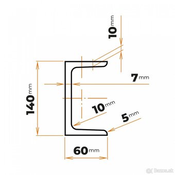 Ocelove U profily 140 - 4