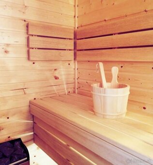 Interiérová fínska sauna 180x110cm (smrek/abachi) - 4
