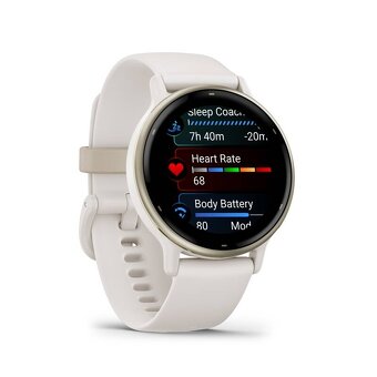 Garmin vívoactive 5 ako nové - Cream Gold / Ivory Silicone - 4