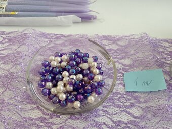 Výzdoba na svadbu alebo oslavu fialová - 4