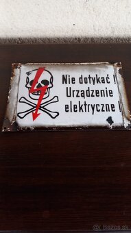 Originál smaltovaná výstražná cedula - 4