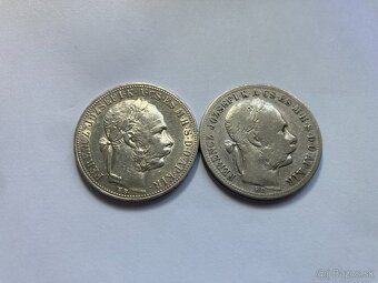 Rakúsko Uhorsko 1 zlatníky forint florint - strieborné mince - 4