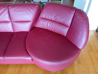 Luxusná kožená rohová sedačka - 4