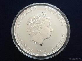 1 kg stříbrná barevná mince opice 2016 - originál - 4