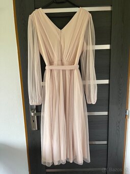 Púdrovozlaté spoločenské šaty 44/XL - 4