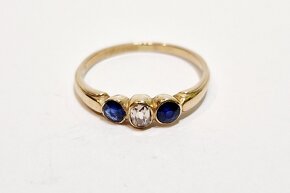 14k zlaty prsten zafir - 4