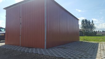 Plechová garáž 3×5 m – RAL 8004 bledá hnedá - 4