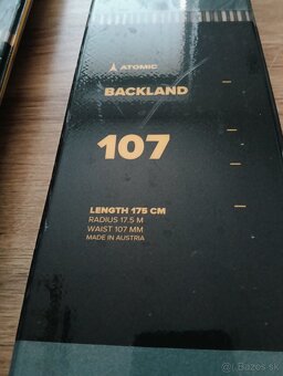 Atomic backland waist 107mm, 175 cm + lyziarky LA Sportiva - 4