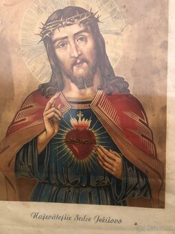 Darujem veľký zachovalý pekný kresťanský obraz - 4