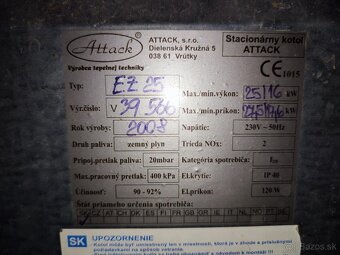 Plynový liatinový kotol ATTACK 25 EZ - 4