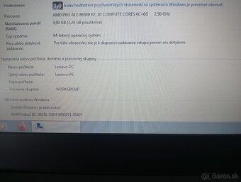 predám LENOVO THINKPAD A475 , Windows 7. - 4