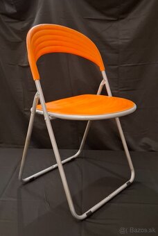 Vintage Orange Folding Space Age Chair, posledné 2 kusy - 4