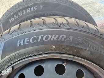 disky 4x100R15 ET50 + letné pneu 165/65R15 Dacia Renault - 4