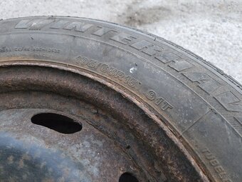 Plechové disky 4x108 + zimné pneu 195/65r15 - 4