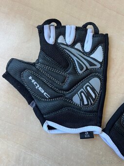 cyklistické rukavice HQBC WOW Cooler, bielo-čierne - 4