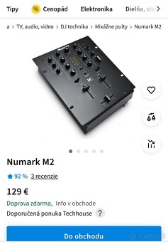 Mixážny pult Numark M2 aparatúra pre DJ aj kapelu - 4