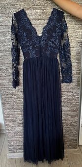 Tmavomodré šaty 38/M - 4