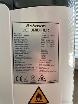 Odvlhčovač Rohnson R9612, 12l/24h - 4