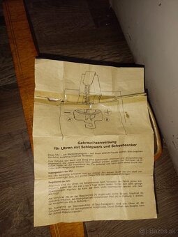 Hermle starožitný krbové hodiny stolní Německo - 4