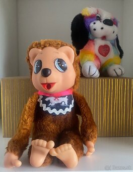 Moncici monchichi moncicak skaredko plysovy psik retro - 4