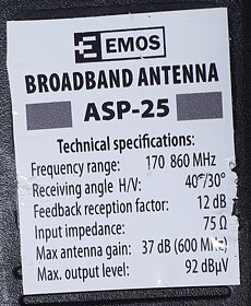Antena Emos DVB-T a T2 príjem - 4