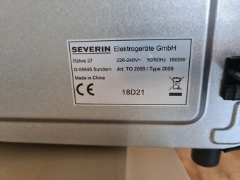 Mini rúra SEVERIN TO 2058 1800W čierna - 4