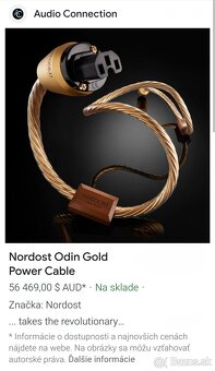 Napájací kábel dĺžka 2 metre.. "Nordost Odin Gold" - 4