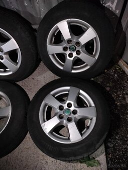 4ks alu disky orig. Škoda 5x100 R14 pneu conti 165/70 5mm - 4