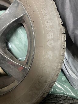 Na predaj kompletné zimné pneu 16´ + al disky Škoda superb 3 - 4