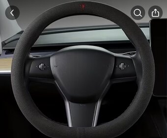 Predám kryt volantu z Alcantary na Tesla model 3/Y 36cm - 4