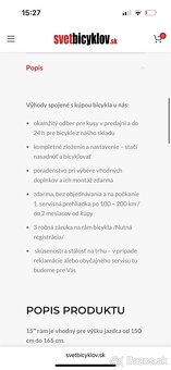 Dievčenský bicykel 150-165cm - 4