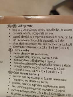 kovová pokladnička 'trezor v knihe' - 4