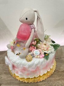 Plienková torta zajačik ružová - 4
